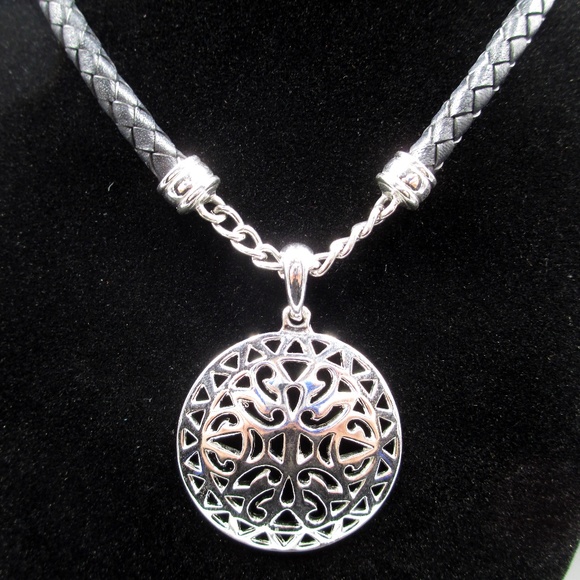 Jewelry - Gothic Pendant Black Leather Cord Necklace